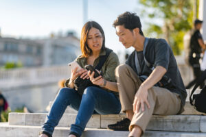 Asian travellers abroad