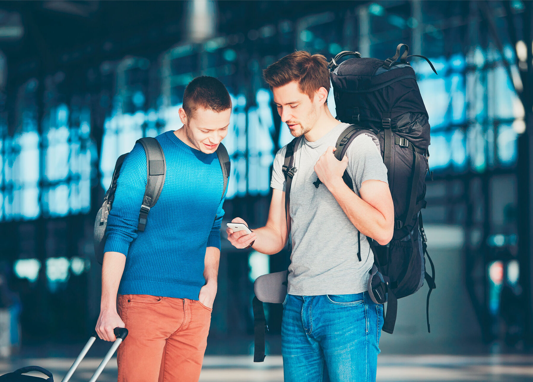 Travellers at airport