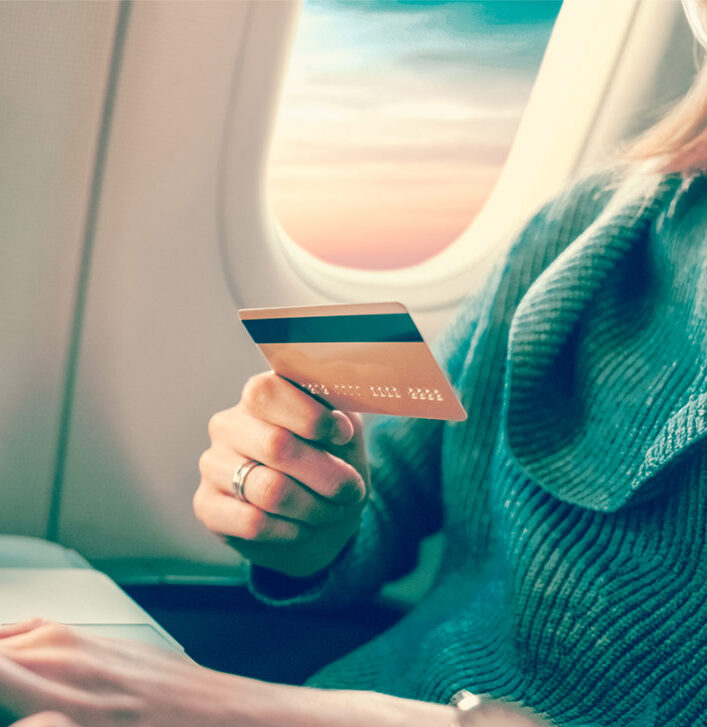 Multicoloured credit cards stacked