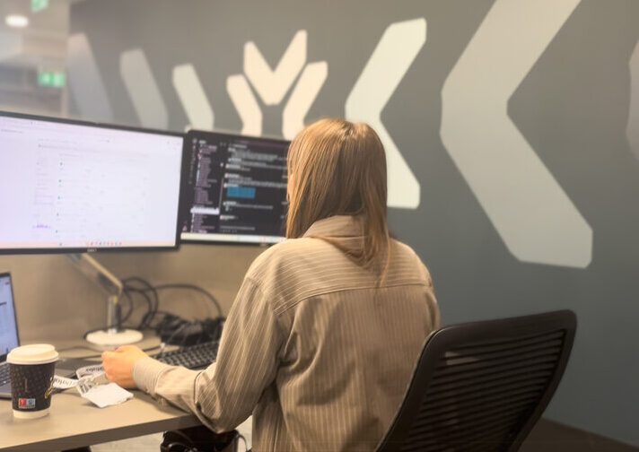 Datalex HQ - Ballsbridge Dublin 4 - Employee at desk